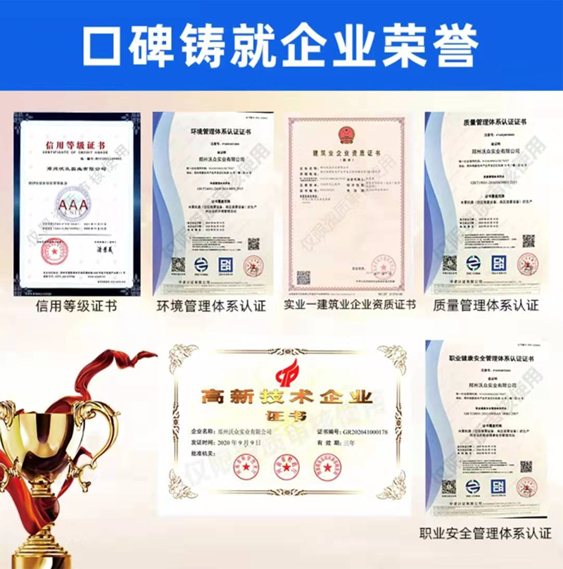 沃眾實業(yè)榮譽